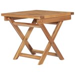 vidaXL Salon de jardin pliable 3 Pièces Bois de teck solide