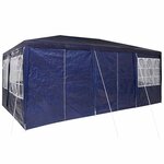 vidaXL Tente de fête Bleu  Blanc 600 x 400 x 266 cm Polyester  Acier