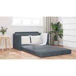 vidaXL Canapé-Lit Gris foncé 124 x 204 x 61 cm Velours