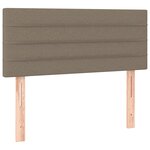 vidaXL Sommier à lattes de lit avec matelas taupe 120x190 cm tissu