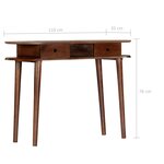 Vidaxl table console 110 x 35 x 76 cm bois d'acacia massif