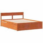 vidaXL Cadre de lit sans matelas cire marron 160x200cm bois pin massif