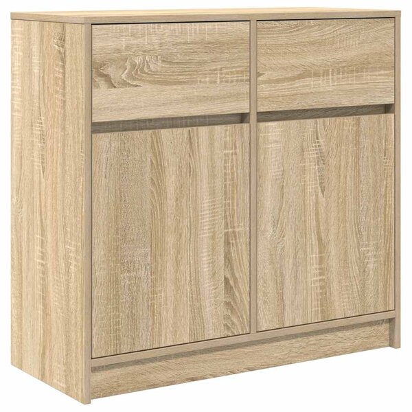 vidaXL Buffet avec tiroir chêne sonoma 80x34x76 cm bois d'ingénierie