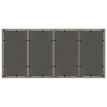 vidaXL Table de jardin dessus en verre Gris 190x90x75cm Résine tressée