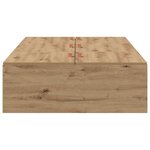 vidaXL Cadre de lit avec stockage chêne artisanal 200 x 90 x 31 5 cm