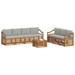 vidaXL Ensembles de canapés 8 pc Gris Naturel et Clair