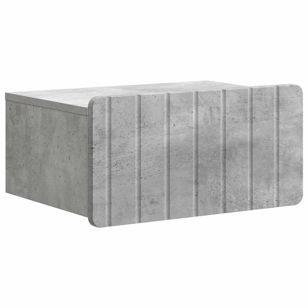 vidaXL Cabinet de chevet mural Gris béton 49 x 34 5 x 24 cm