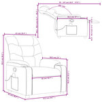 vidaXL Fauteuil inclinable de massage gris clair tissu