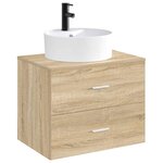 vidaXL Lavabo de salle de bains Noir Mat 40 5 x 40 5 x 15 cm métal