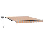 vidaXL Auvent Manuel Rétractable avec Rayures LED Multicolores 300x250 cm