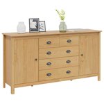 vidaXL Buffet avec tiroir HILL Marron miel 154 x 40 x 80 cm Pin massif