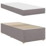 vidaXL Cadre de lit avec matelas Taupe 90 x 190 cm Ressorts ensachés