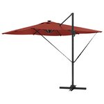 vidaXL Parasol Couleur terre cuite 286 x 285 x 270 cm Aluminium