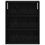 vidaXL Armoire murale de salle de bain Chêne Noir 40 x 10 x 50 cm