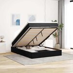 vidaXL Cadre de lit ottoman avec matelas noir 140x190 cm velours