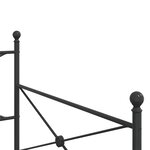 vidaXL Lit de jour sans matelas noir 100x190 cm acier