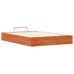 vidaXL Cadre de lit ottoman avec rangement Brun Ciré 160 x 200 cm