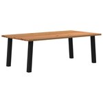 vidaXL Table à manger marron clair bois de chêne massif rectangulaire