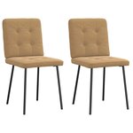 vidaXL Chaises à manger lot de 2 Marron Velours