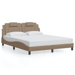 vidaXL Cadre de lit sans matelas cappuccino 160x200 cm similicuir