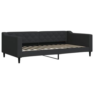 vidaXL Lit de repos sans matelas noir 100x200 cm tissu