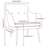 vidaXL Fauteuil Bleu 63x76x80 cm Tissu