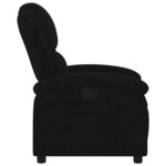 vidaXL Fauteuil inclinable en velours noir