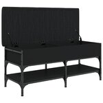 vidaXL Banc à chaussures noir 102x42x45 cm bois d'ingénierie