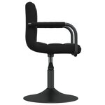 vidaXL Chaises pivotantes à manger lot de 6 noir velours