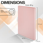 ACROPAQ 12 x Classeur A4 2 Anneaux- Jusqu'à 100 feuilles  Dos de 2 5 cm- Souple et Durable- Résisitants à l'eau- Pastel