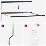 vidaXL Auvent rétractable automatique marron 500x300 cm