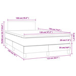 vidaXL Sommier à lattes de lit et matelas marron foncé 120x190cm tissu