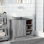 vidaXL Armoire d'évier sonoma gris 63x29x55 cm bois d'ingénierie