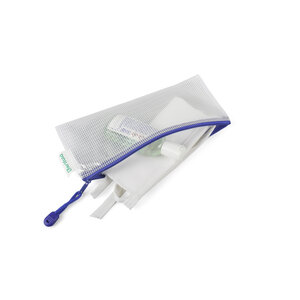 Pochettes à zip format chéquier tarifold - sachet de 8 - bleu