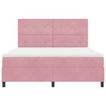 Lit box spring vidaXL avec matelas Rose Super King en velours