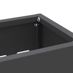 vidaXL Porte-parapluie avec stockage Noir 28 x 12 x 41 cm Métal