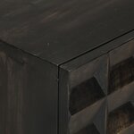 vidaXL Buffet Noir 55x34x75 cm Bois massif de manguier et fer