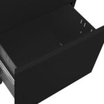 vidaXL Classeur mobile Noir 39x45x60 cm Acier