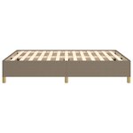 vidaXL Cadre de lit sans matelas taupe 140x190 cm tissu