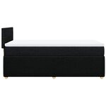 vidaXL Sommier à lattes de lit avec matelas Noir 90x190 cm Tissu