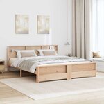 vidaXL Cadre de lit Marron 200 x 200 cm Bois massif en pin