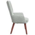 vidaXL fauteuil Gris clair 63 x 67 x 94 cm Velours