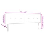 Headboard LED vidaXL en velours bleu foncé 80 cm  capitonné