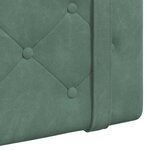 vidaXL Tête de lit suspendue Avec lumière LED Vert Mer Velours