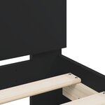vidaXL Cadre de lit avec tête de lit et LED noir 120x200 cm