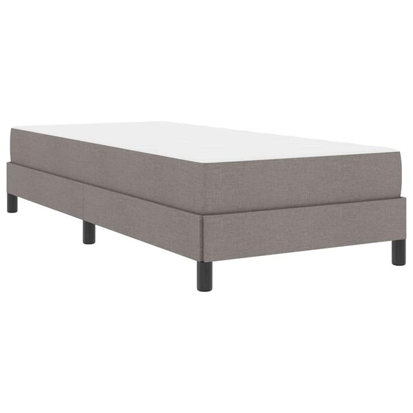 vidaXL Lit à ressorts avec matelas Taupe 90 x 190 cm tissu