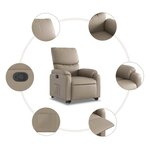 vidaXL Fauteuil inclinable Cappuccino Similicuir