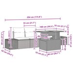 vidaXL Ensemble de salle à manger pour jardin 5 Pièces Noir et Sarcelle
