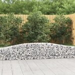 vidaXL Paniers à gabions arqués 4 Pièces 400x30x40/60 cm Fer galvanisé