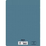 Cahier recyclé et recyclable  96 pages seyès 90 g  couverture polypropylène bleu  format 24 x 32 cm CONQUERANT